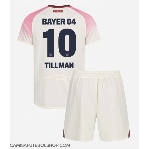 Camisa de time de futebol Bayer Leverkusen Malik Tillman #10 Replicas 2º Equipamento Infantil 2025-26 Manga Curta (+ Calças curtas)